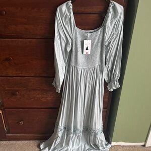 Amazon Women's Light Blue Long Sleeve Dress